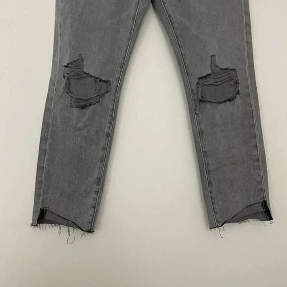 Frame Le Garcon Crop Boyfriend Jeans in Monsoon Rips Size 26 - Picture 6 of 8
